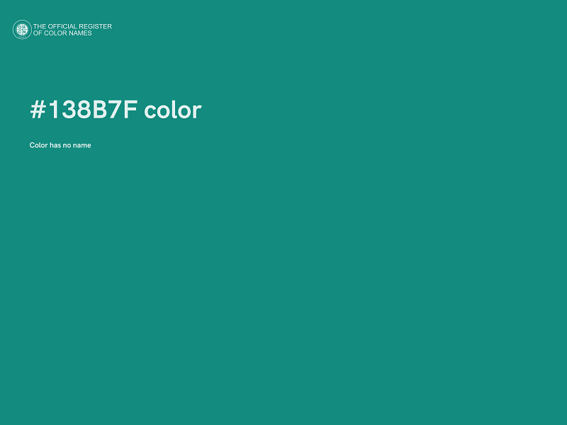#138B7F color image