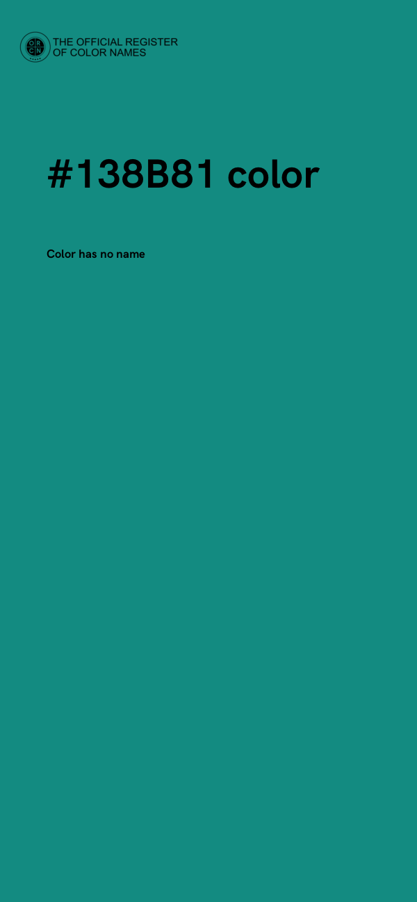 #138B81 color image