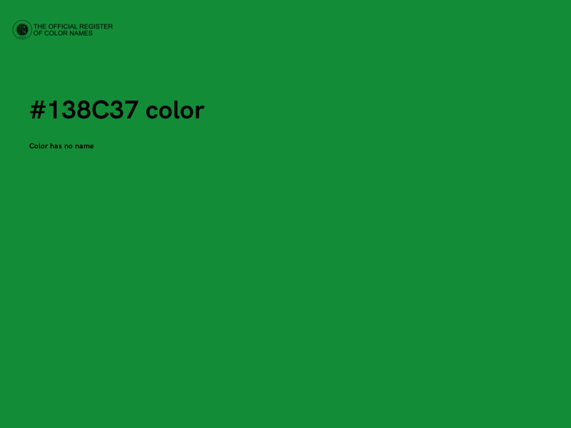 #138C37 color image