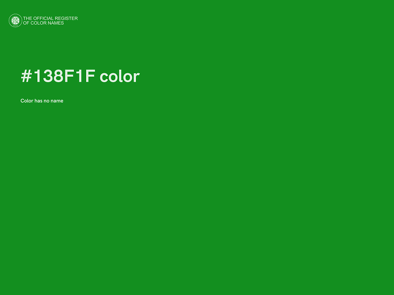 #138F1F color image