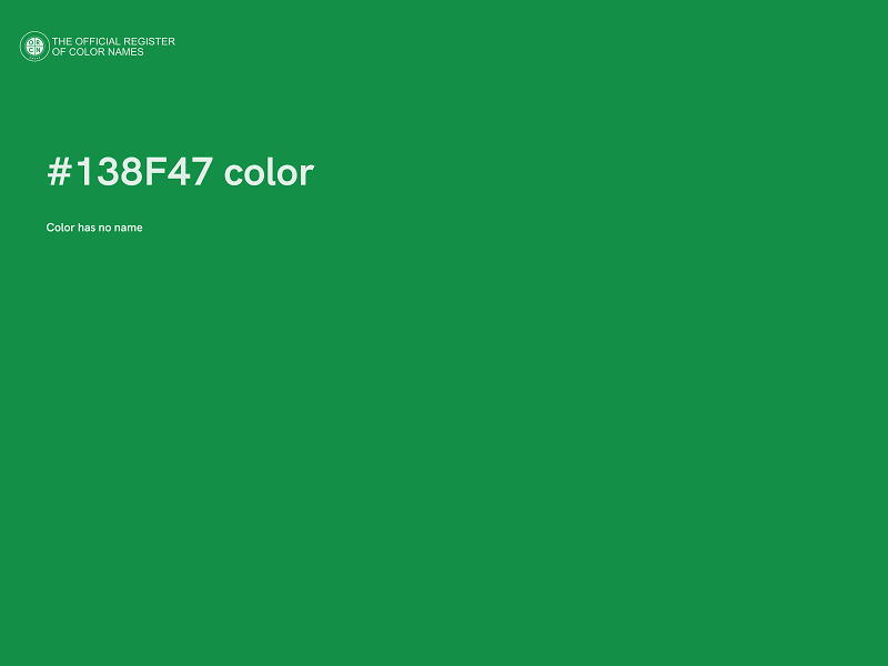 #138F47 color image