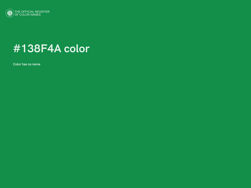 #138F4A color image