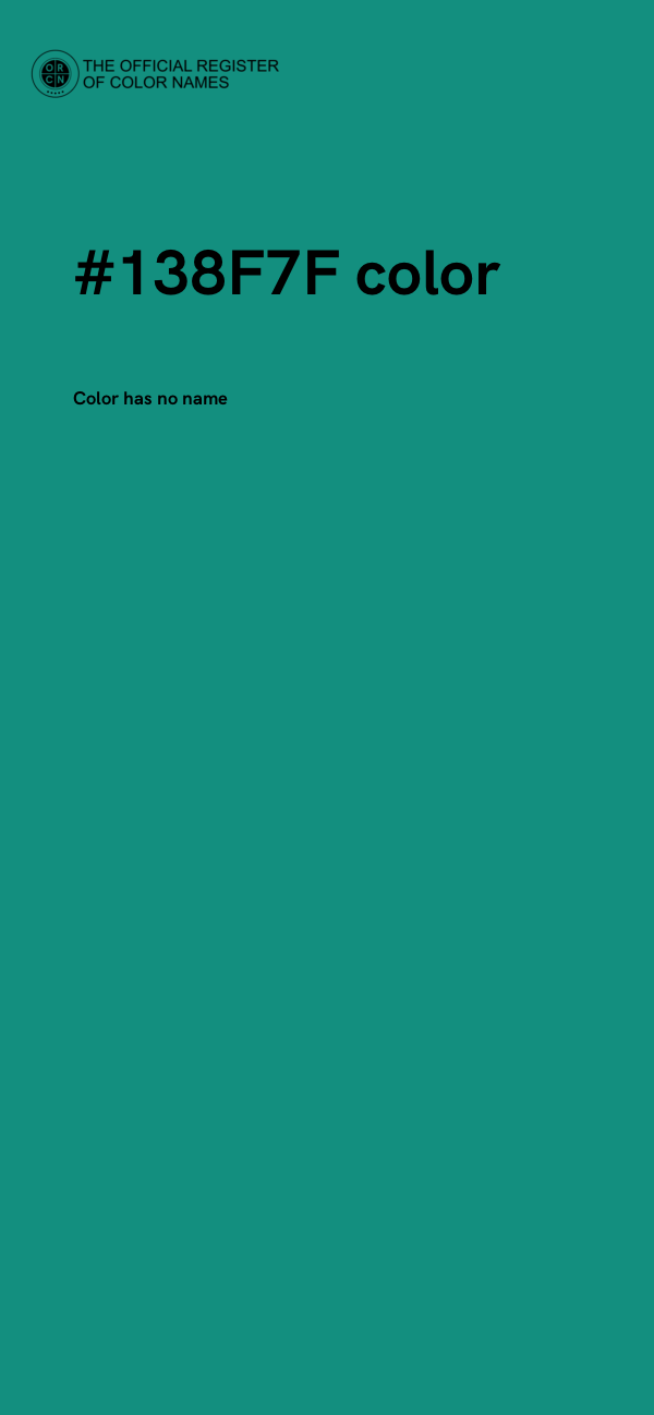 #138F7F color image