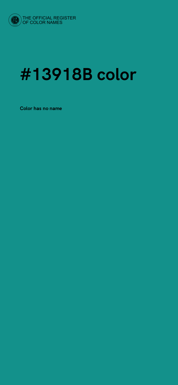 #13918B color image