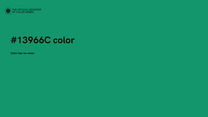 #13966C color image