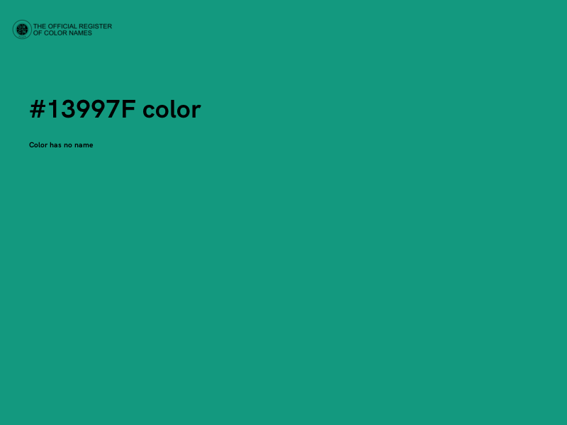 #13997F color image