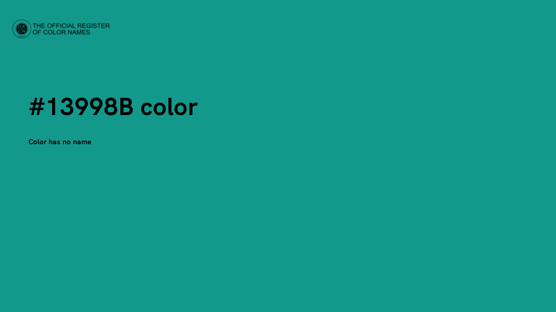 #13998B color image