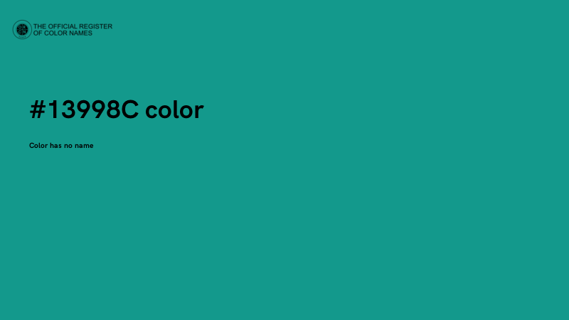 #13998C color image