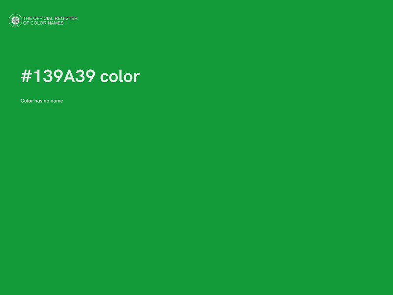 #139A39 color image