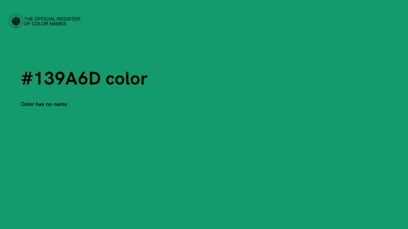 #139A6D color image