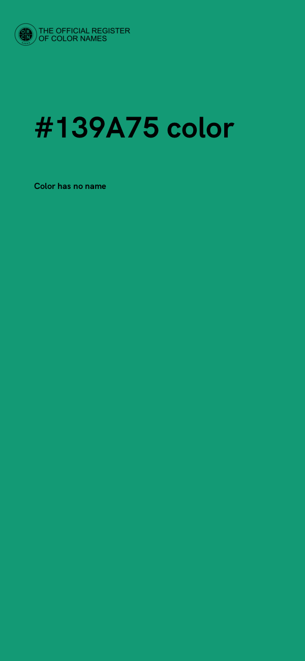 #139A75 color image