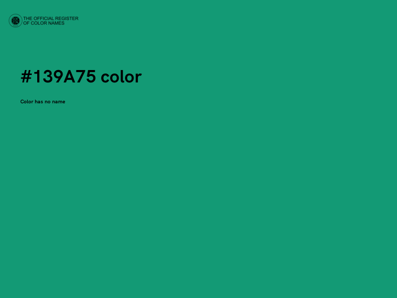 #139A75 color image