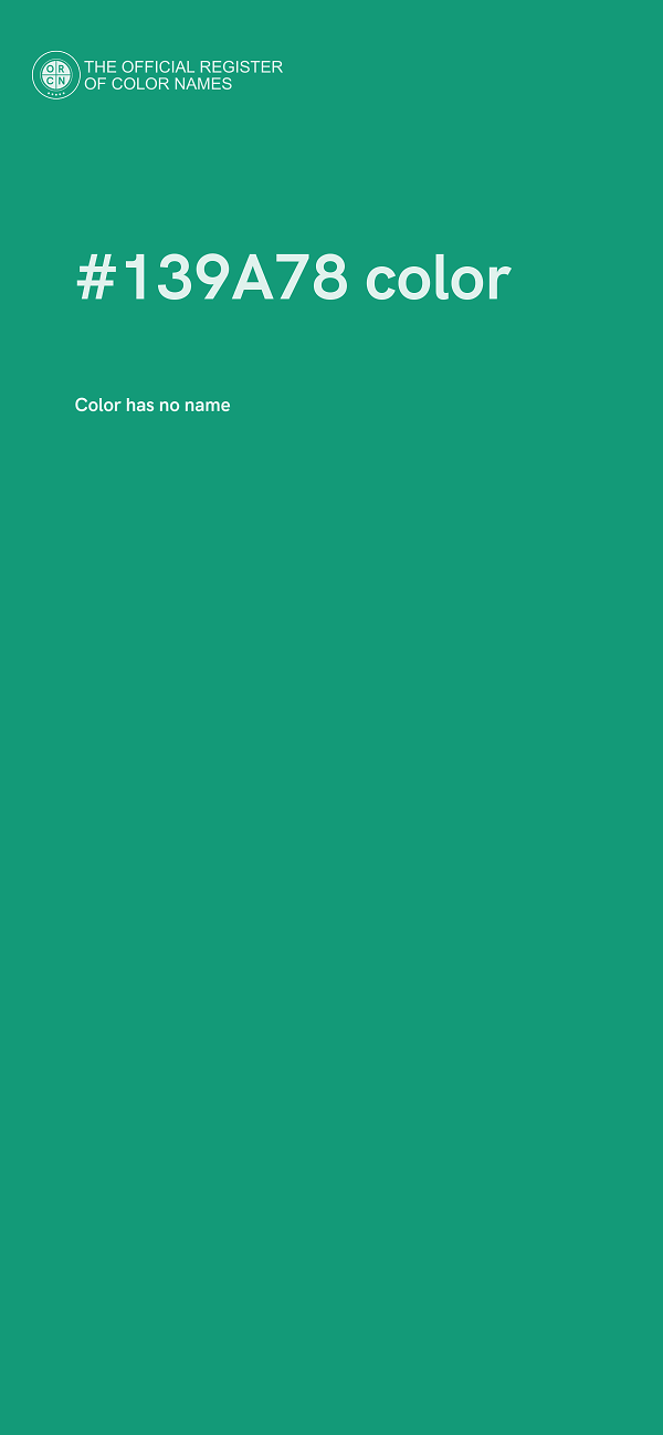 #139A78 color image
