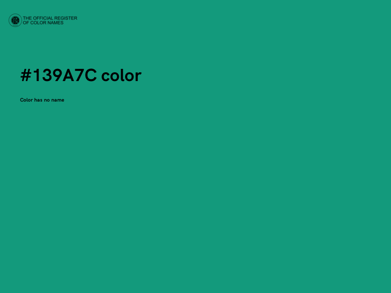 #139A7C color image