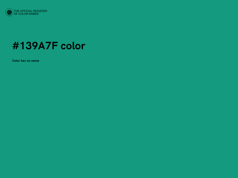 #139A7F color image