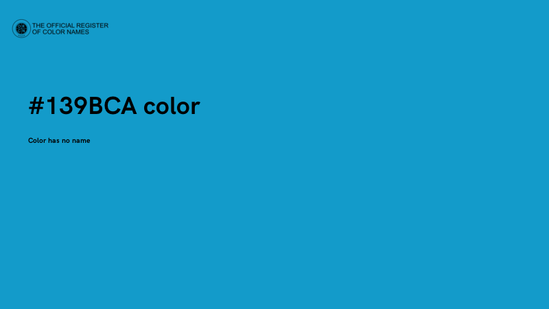 #139BCA color image