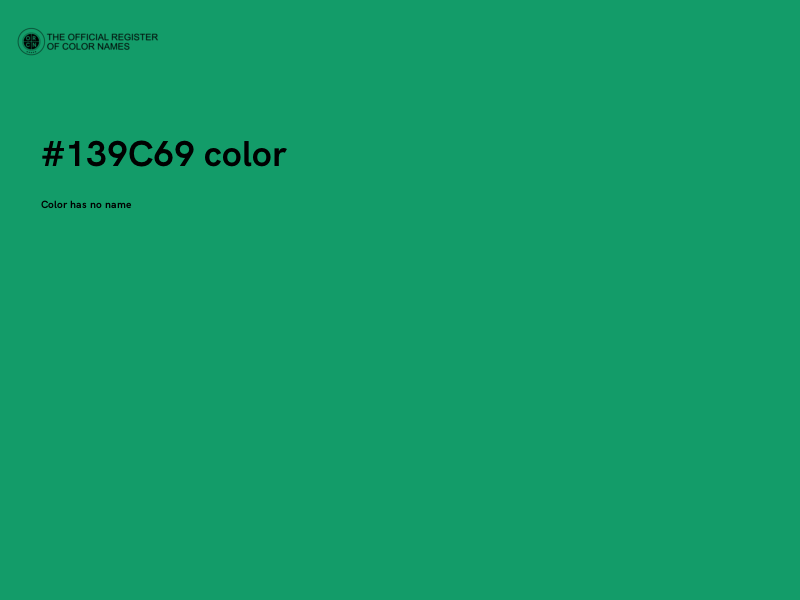 #139C69 color image