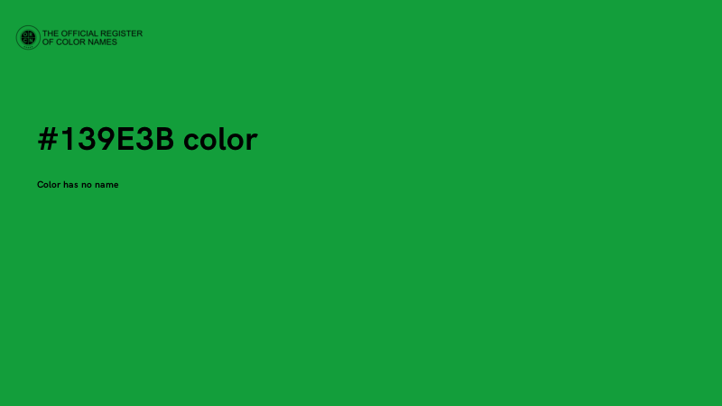 #139E3B color image