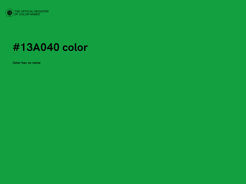 #13A040 color image