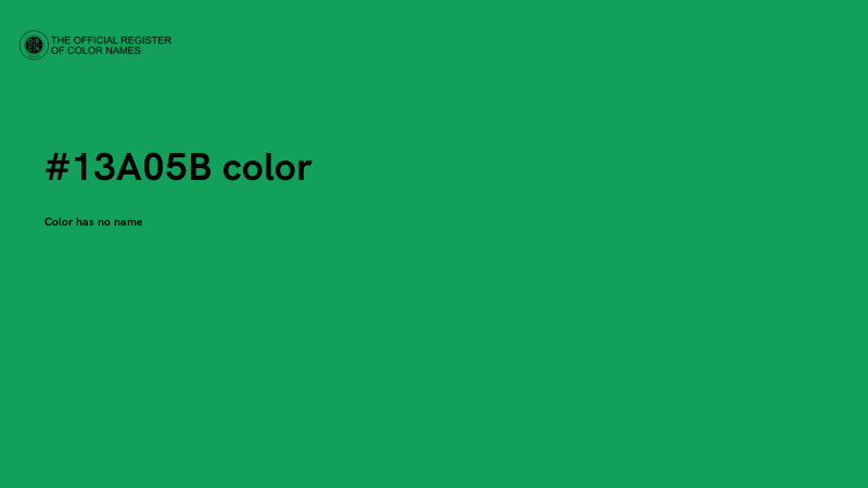 #13A05B color image