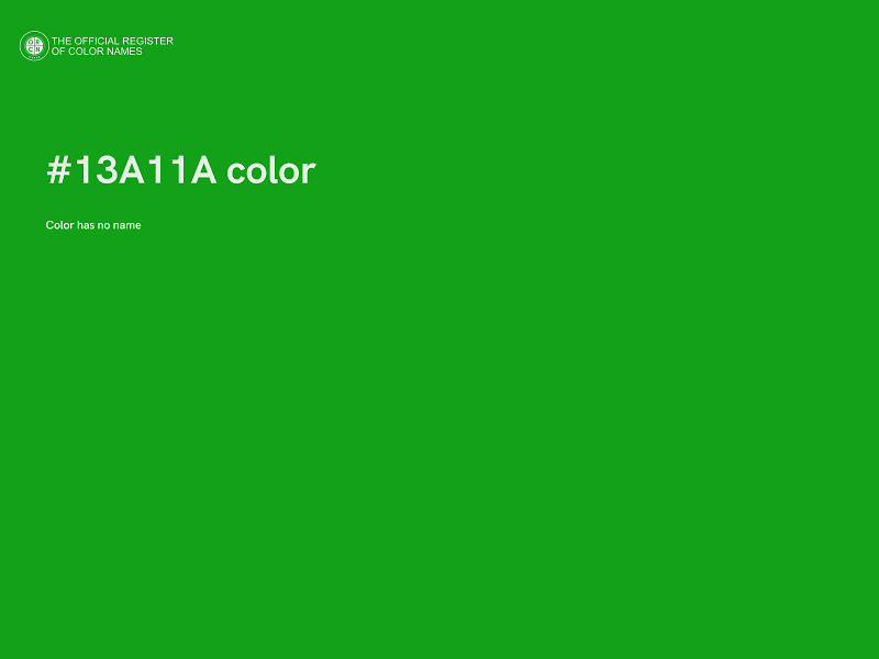 #13A11A color image