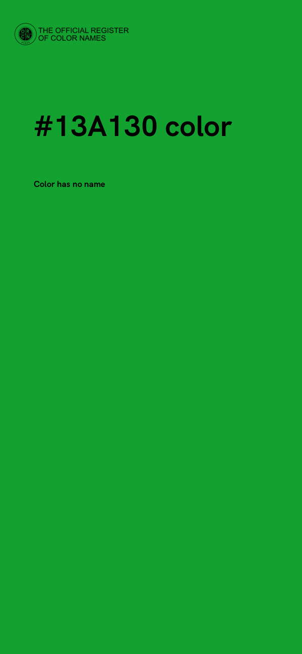 #13A130 color image
