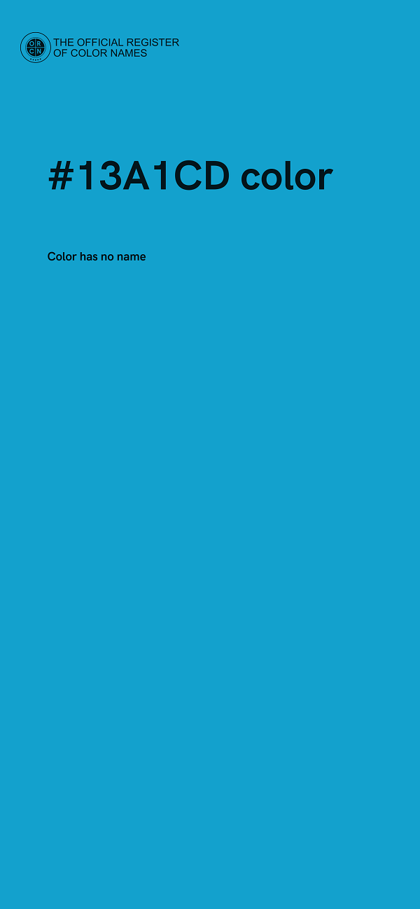 #13A1CD color image