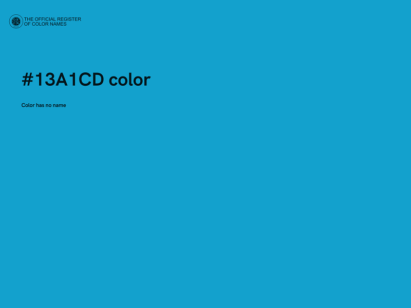 #13A1CD color image