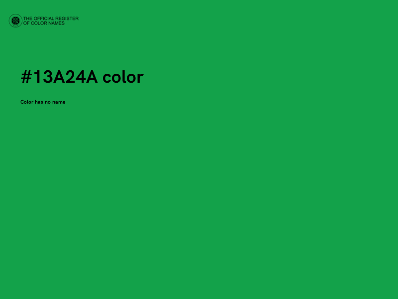 #13A24A color image