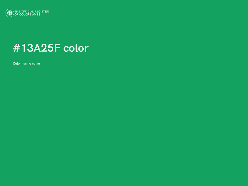 #13A25F color image