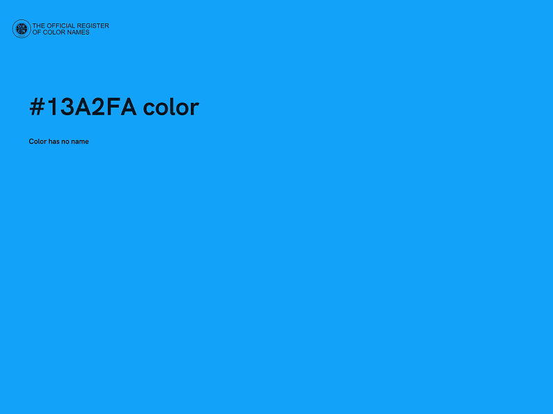 #13A2FA color image