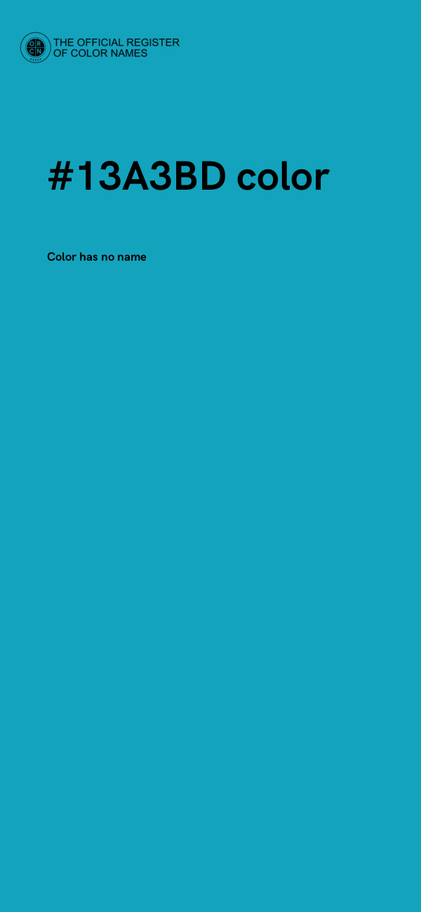 #13A3BD color image