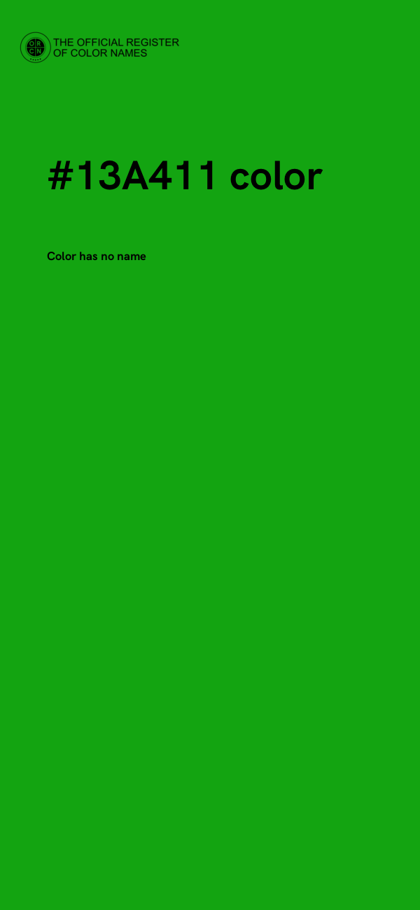 #13A411 color image