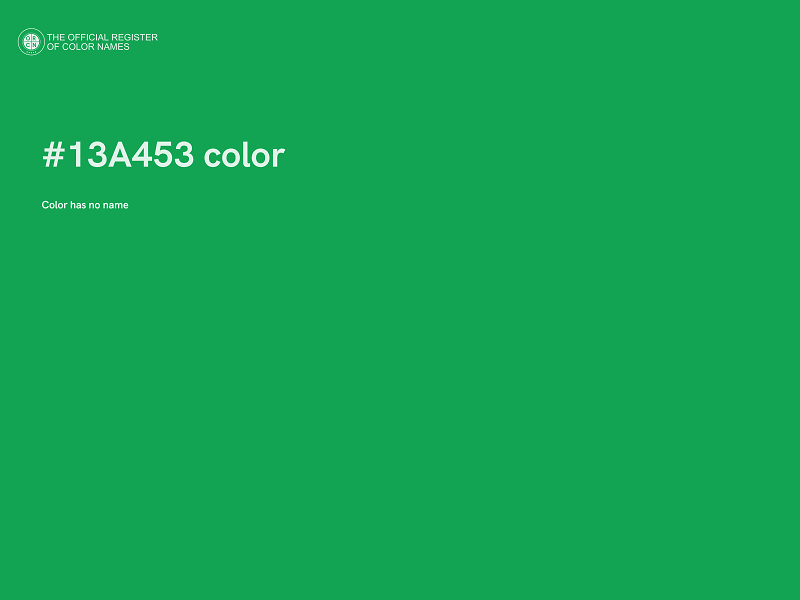 #13A453 color image