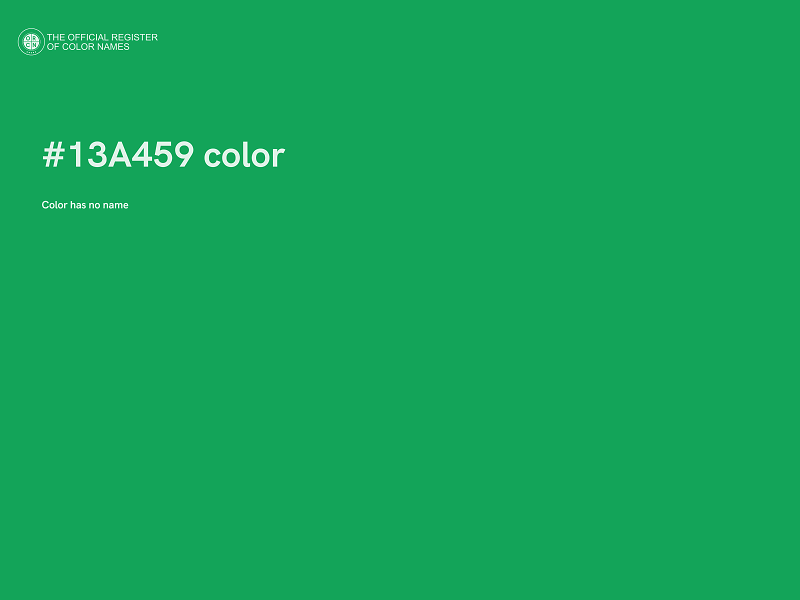 #13A459 color image
