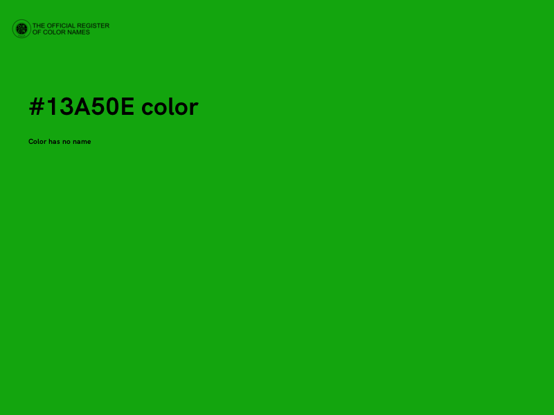 #13A50E color image
