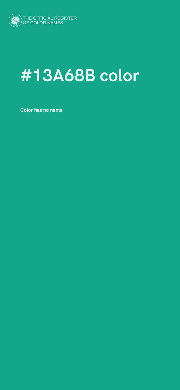 #13A68B color image