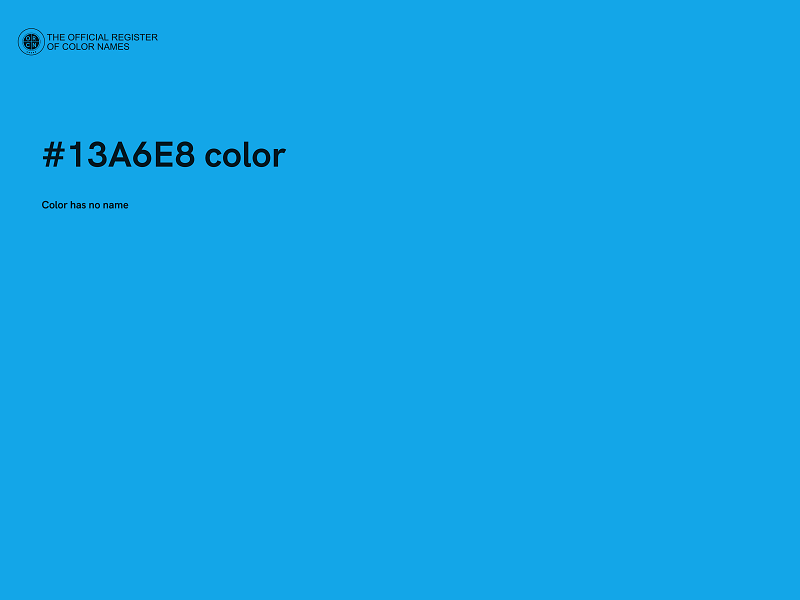 #13A6E8 color image