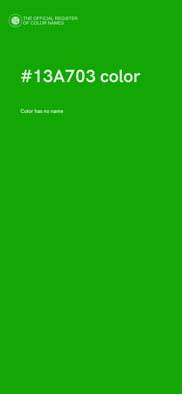 #13A703 color image