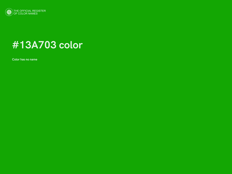 #13A703 color image