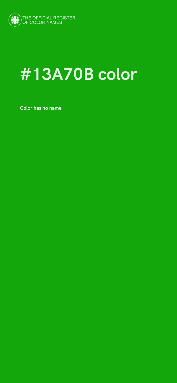 #13A70B color image