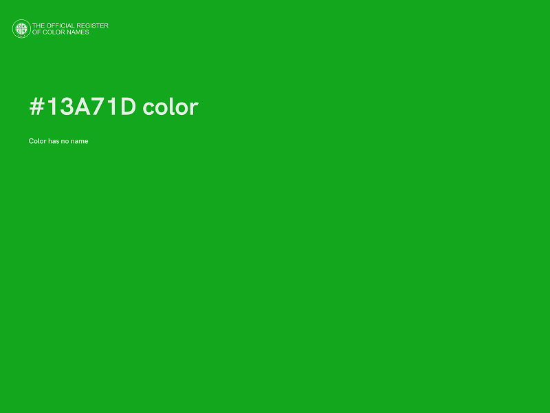 #13A71D color image