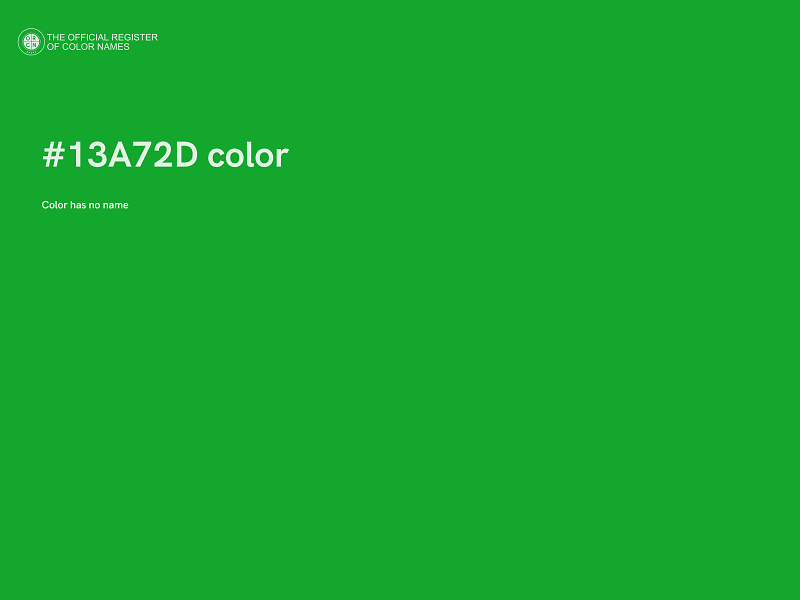 #13A72D color image