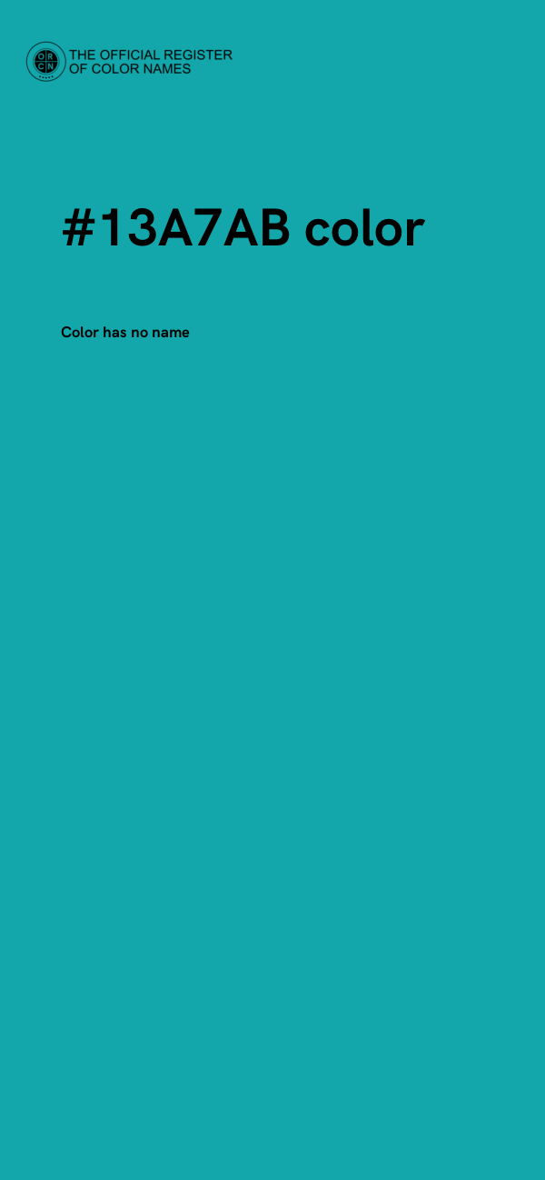 #13A7AB color image