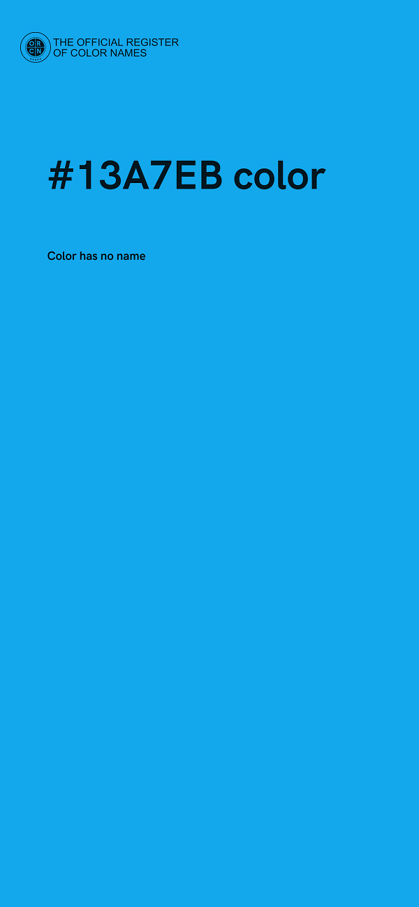 #13A7EB color image