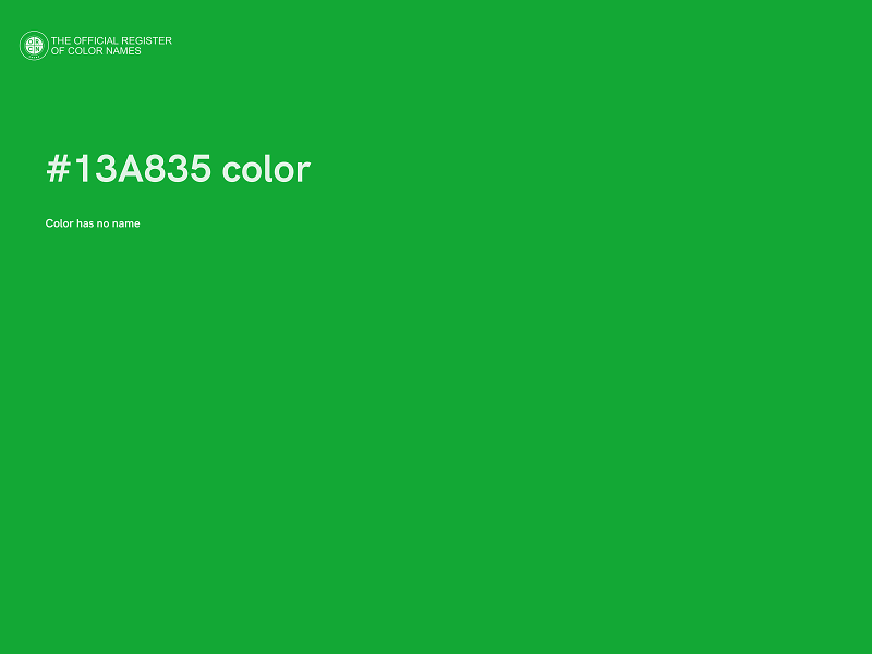 #13A835 color image