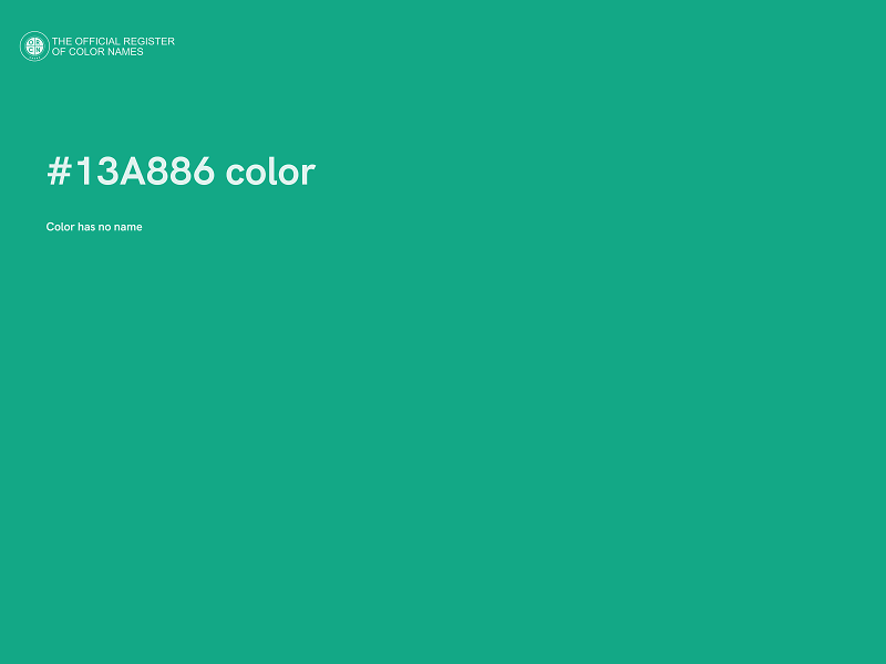 #13A886 color image