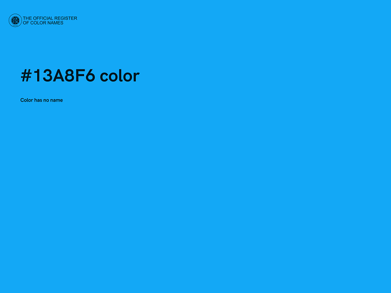 #13A8F6 color image