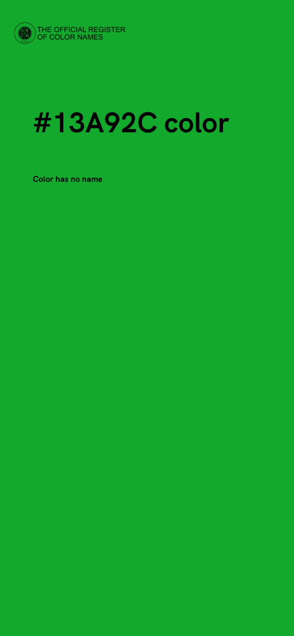 #13A92C color image