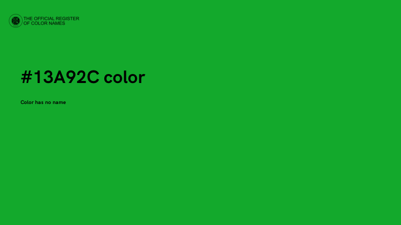 #13A92C color image